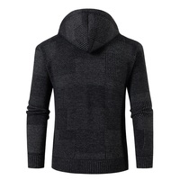 Nowe męskie swetry rozpinane zimowe ciepłe bluzy z kapturem swetry męskie przyczynowe swetry bluzy kurtki płaszcze męskie kardigany z dzianiny 2